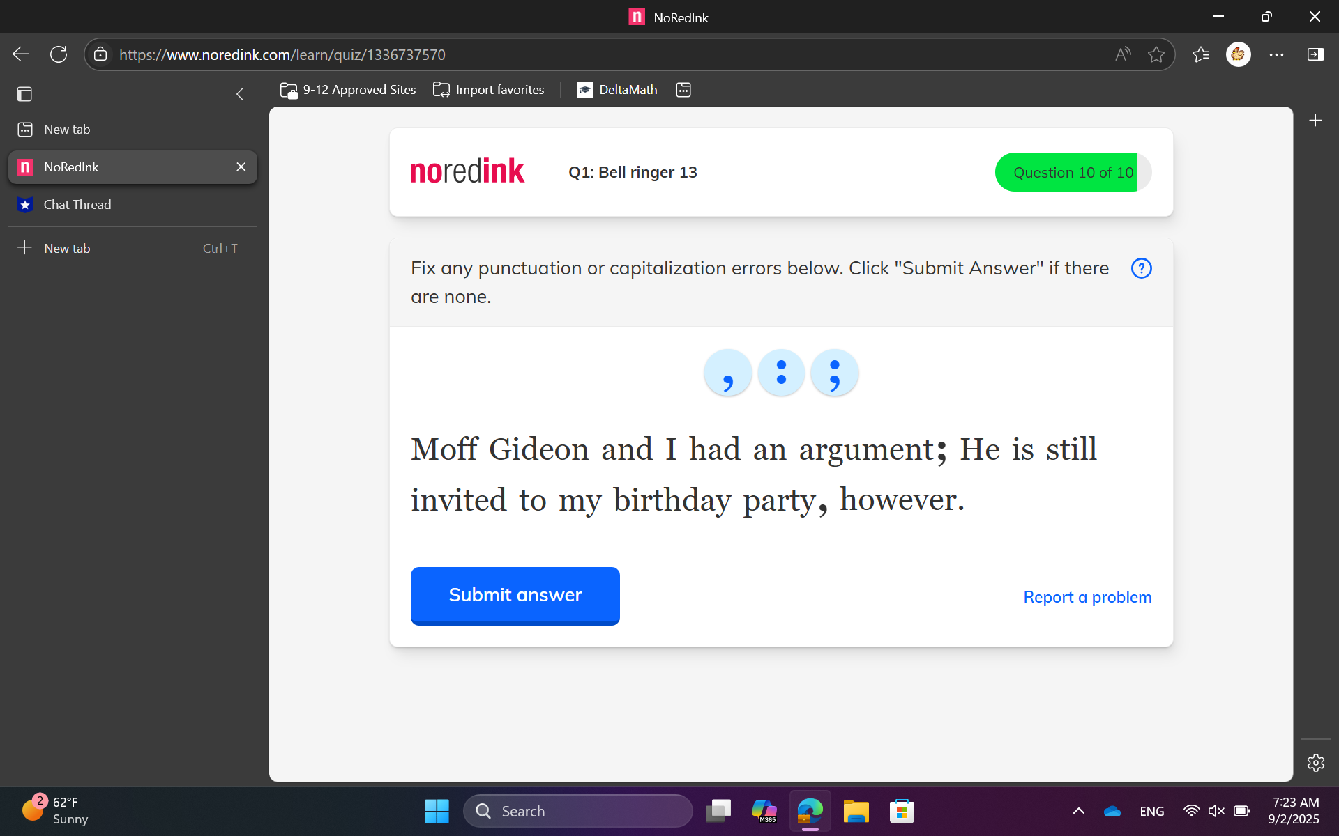 solve it n NoRedink X G &