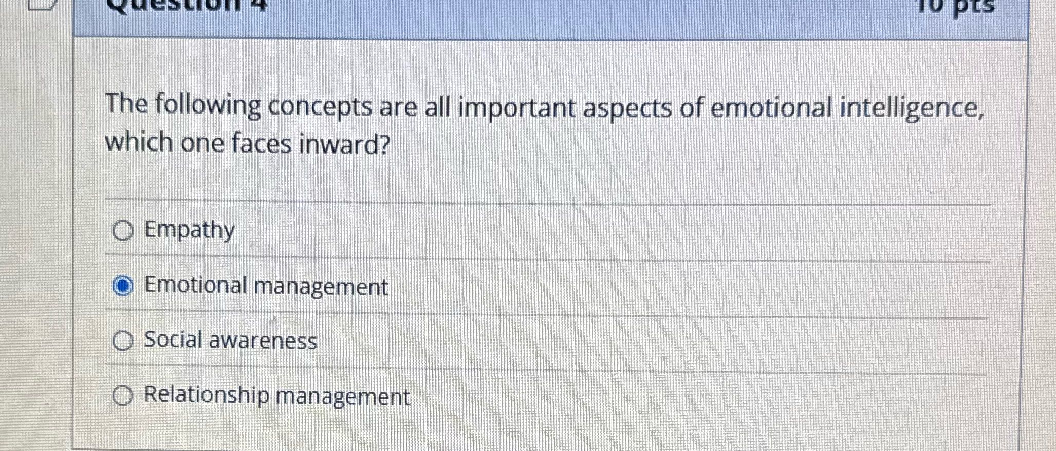 What's the answer MUESLIOn 10 pts The following