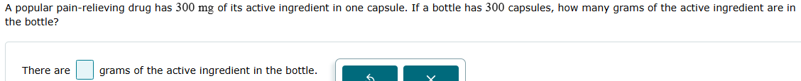 A popular pain-relieving drug has 300mg of its