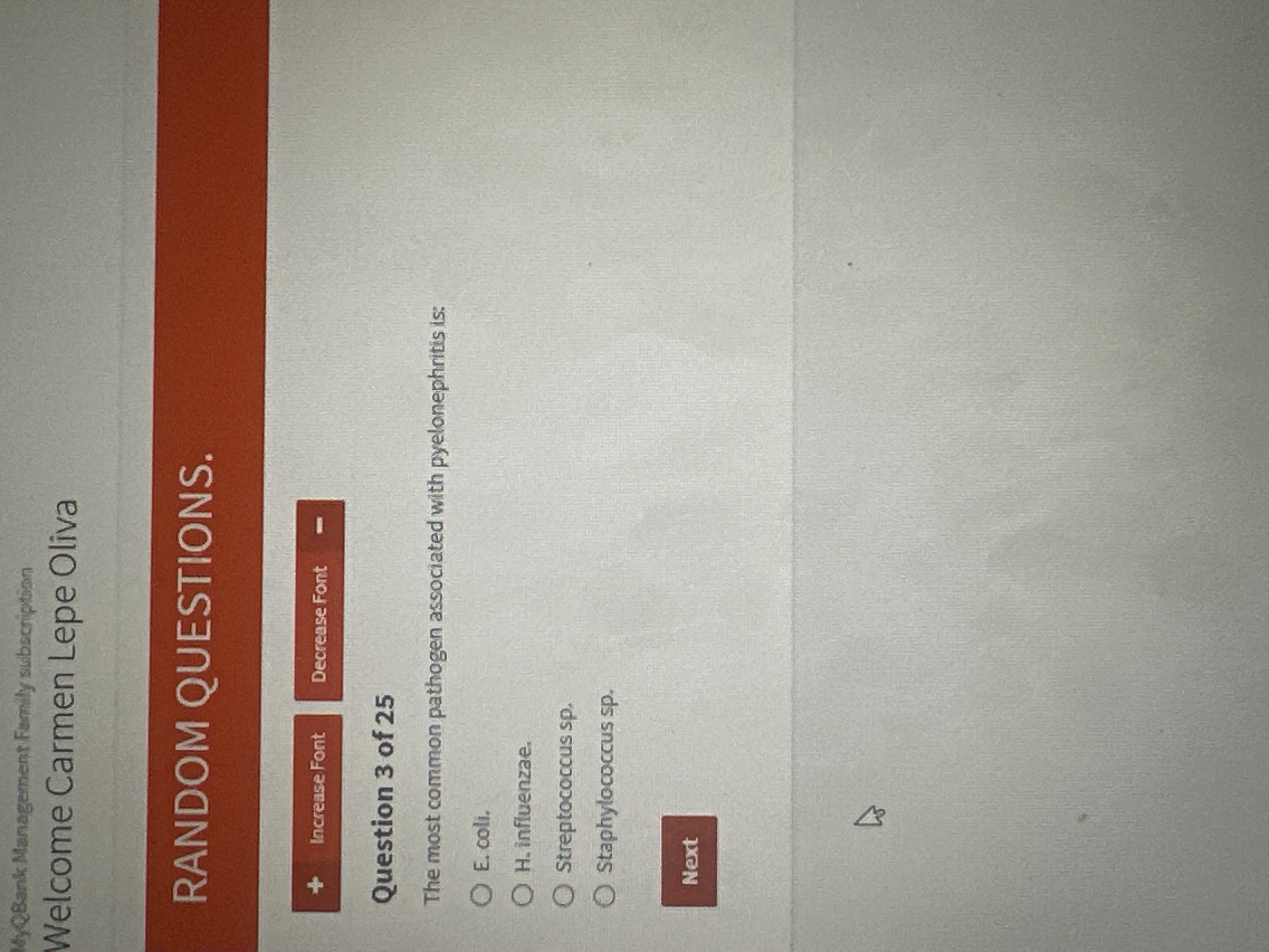 only My QBank Management Family subscription