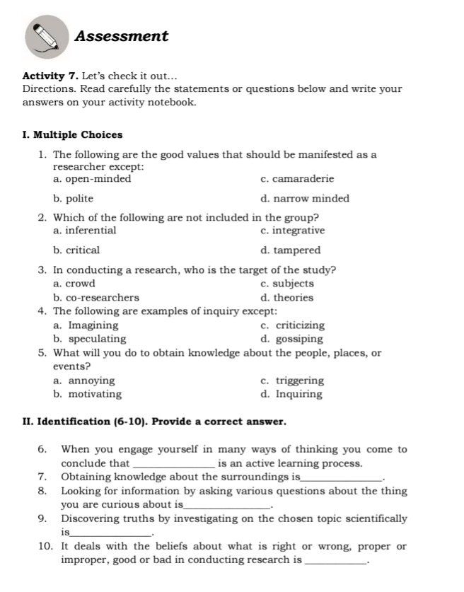 directly Activity 7. Let's check it out...