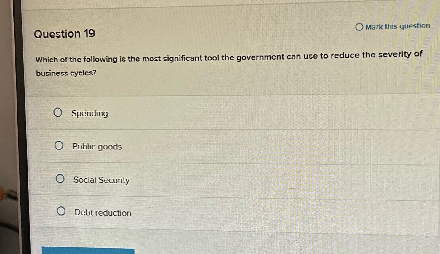 O Mark this question Question 19 Which of the