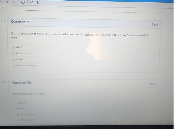 a XUO D Question 75 1 pts If a manufacturer of a