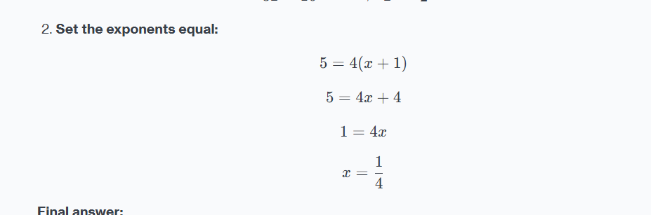 where does the 5 come from in above ? 2. Set the