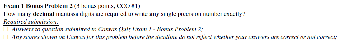 solve Exam | Bonus Problem 2 (3 bonus points, CCO