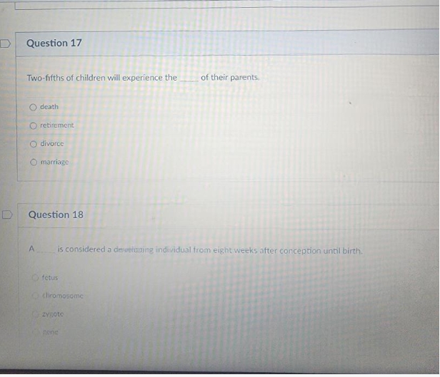 a Question 17 Two-fifths of children will