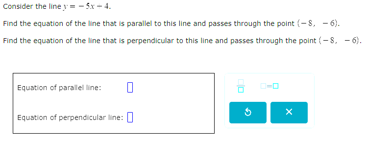 solve Consider the line vy = 45x 4. Find the