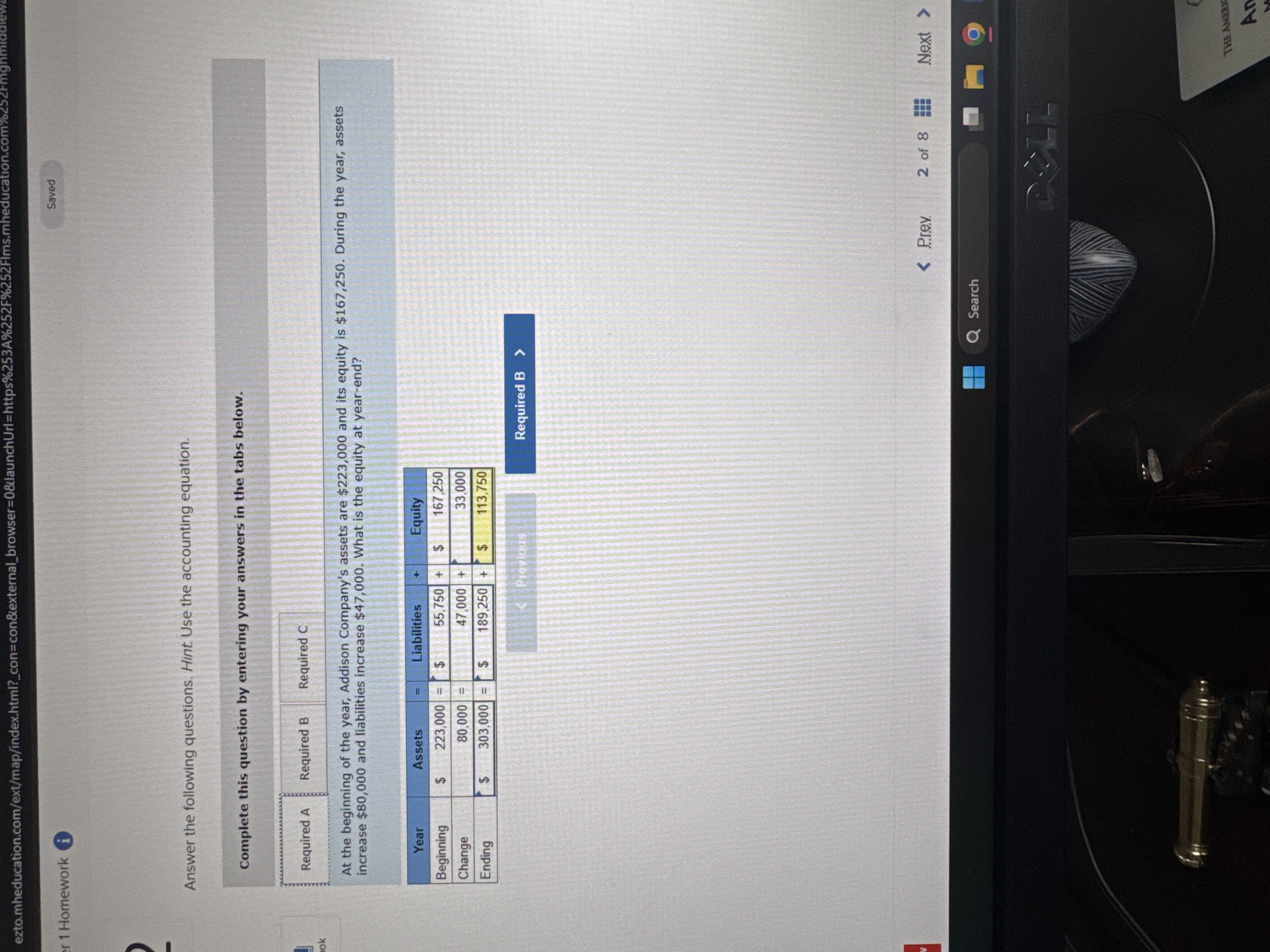 Solve for ending equation