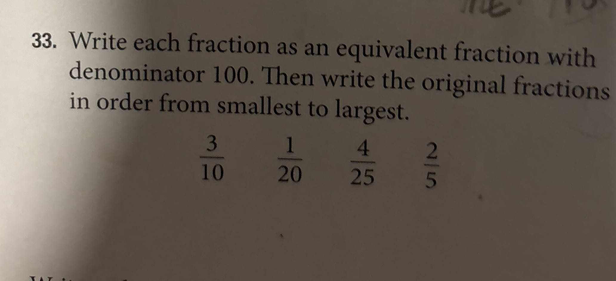 Resolve 33. Write each fraction as an equivalent