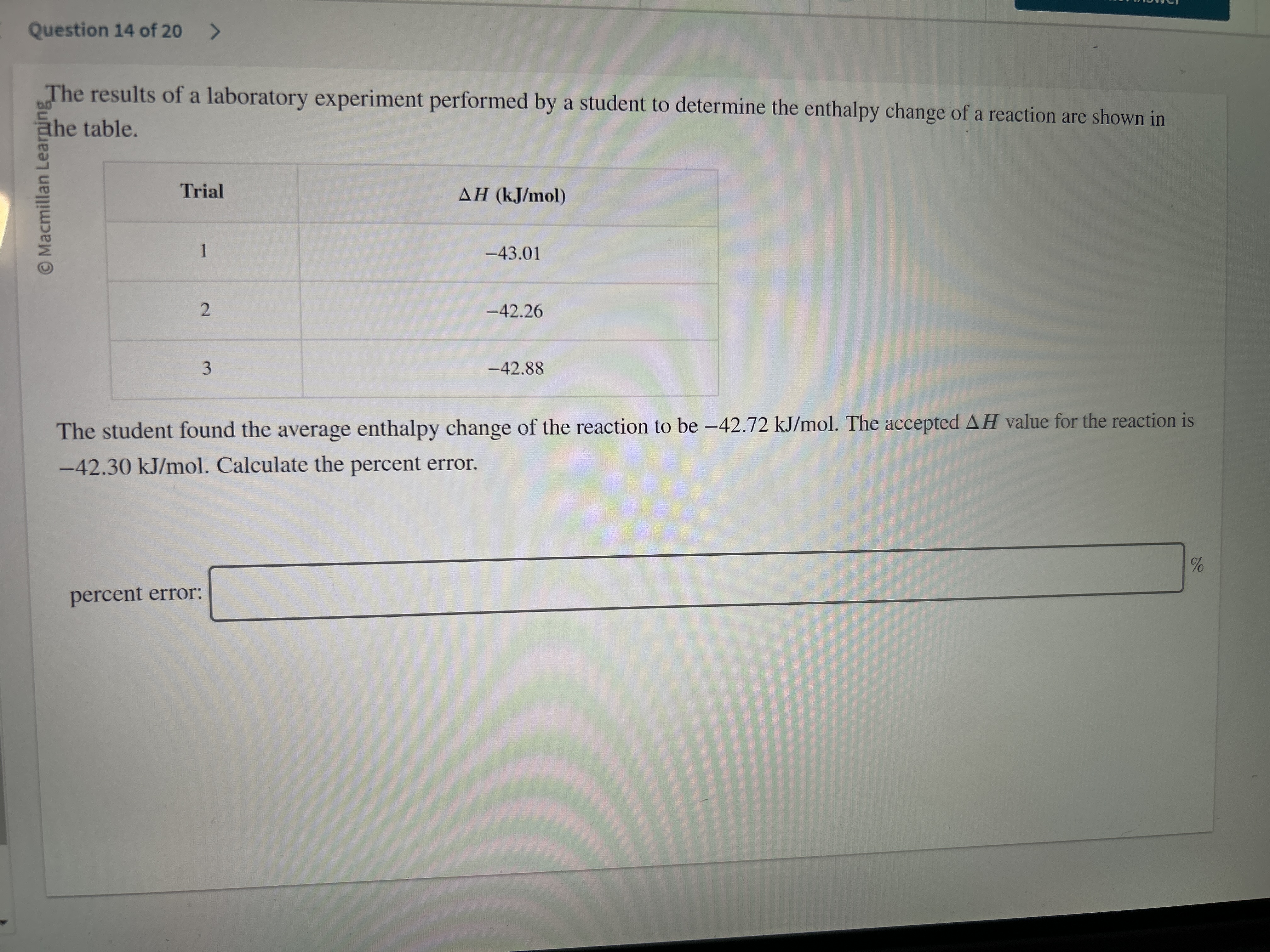 Can you help me answer this Question 14 of 20 The