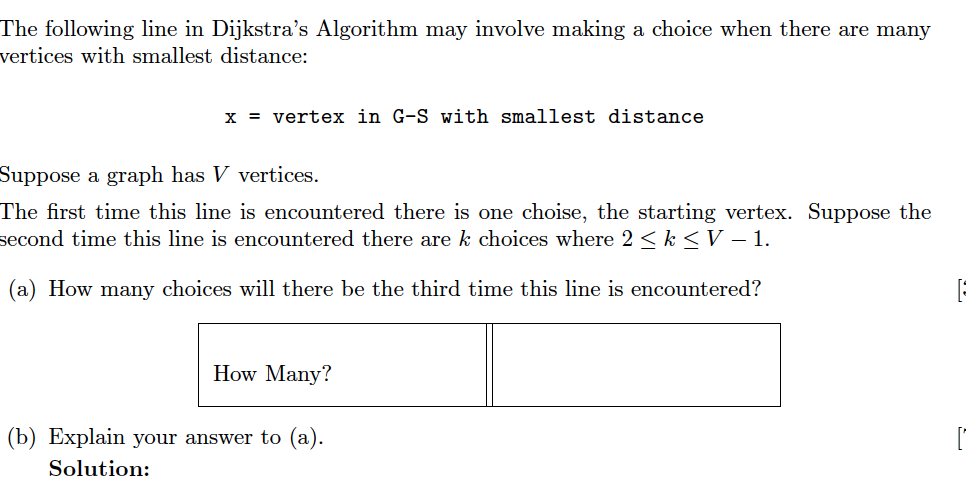 solve The following line in Dijkstra's Algorithm