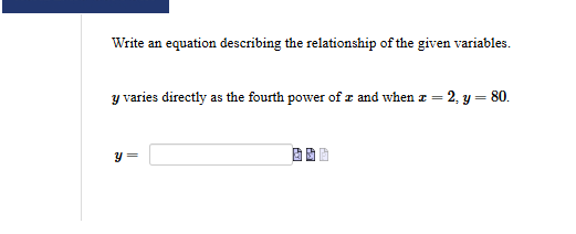 Solve Write an equation describing the