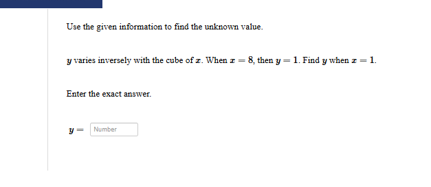 Solve Use the given information to find the