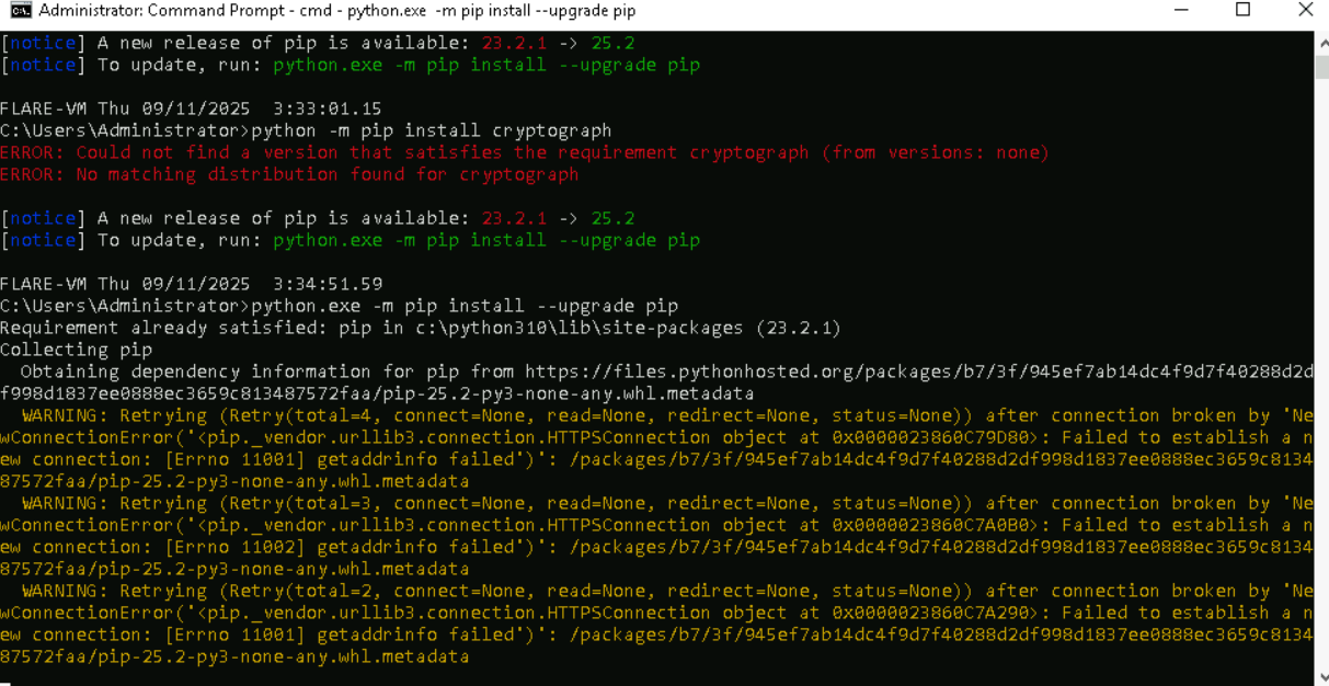 this is what it's showing me Administrator: