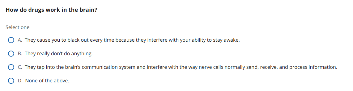 What is the answer? How do drugs work in the