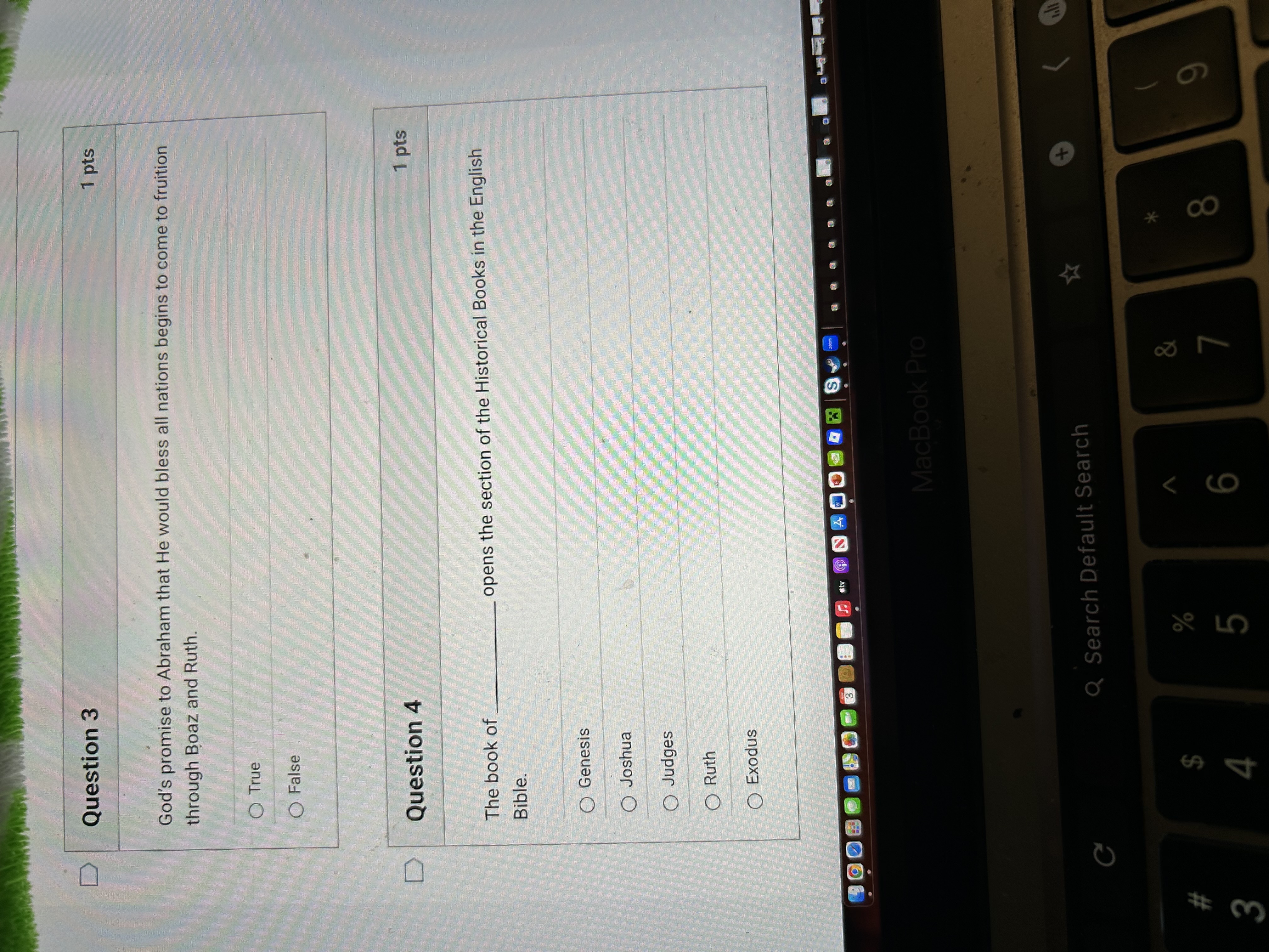 Can you answer the two questions? D Question 3 1