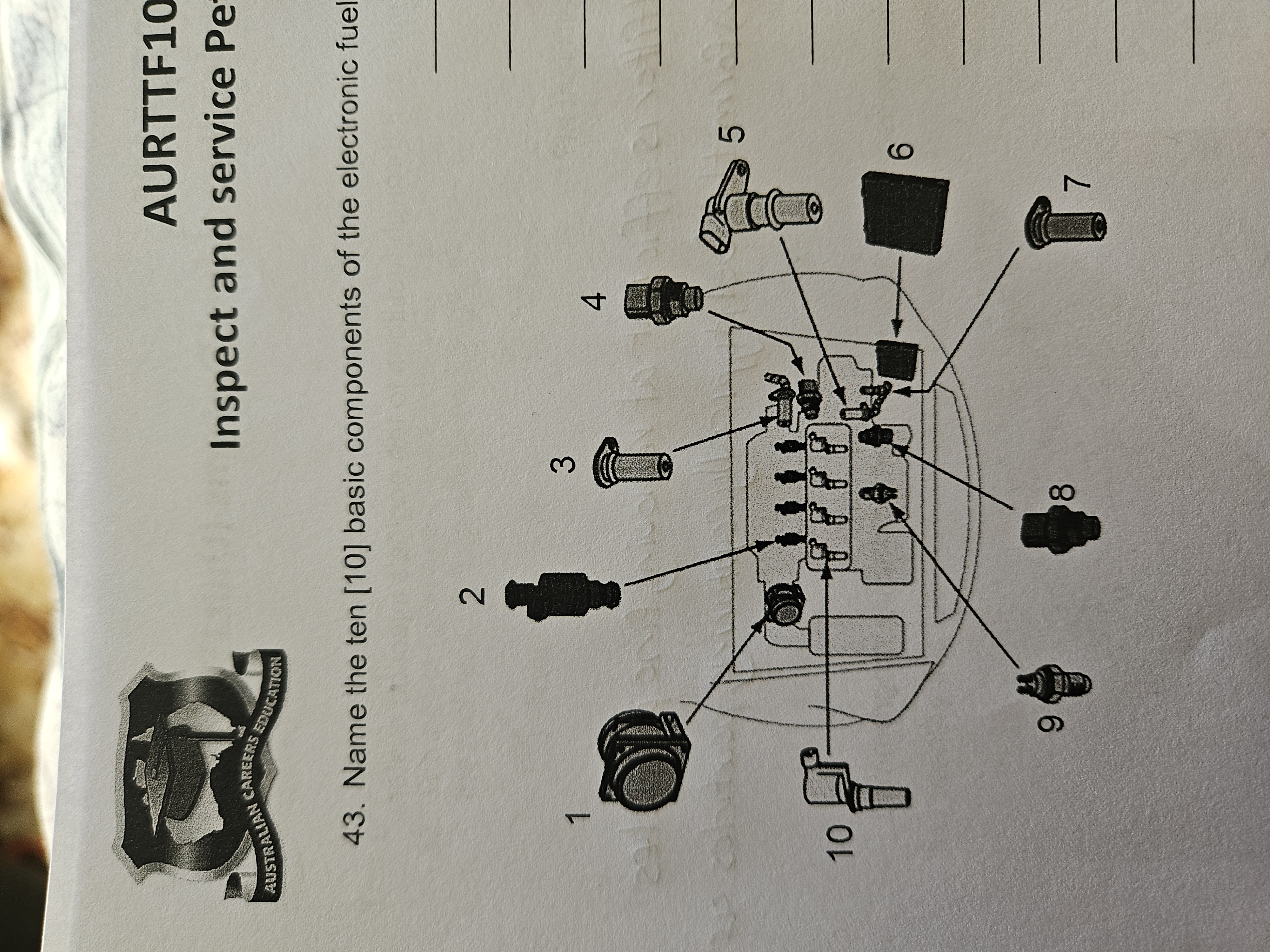 Can you help with this question? AURTTF10 Inspect