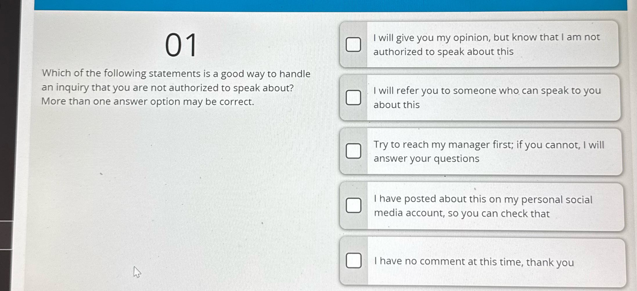 Solve 01 I will give you my opinion, but know