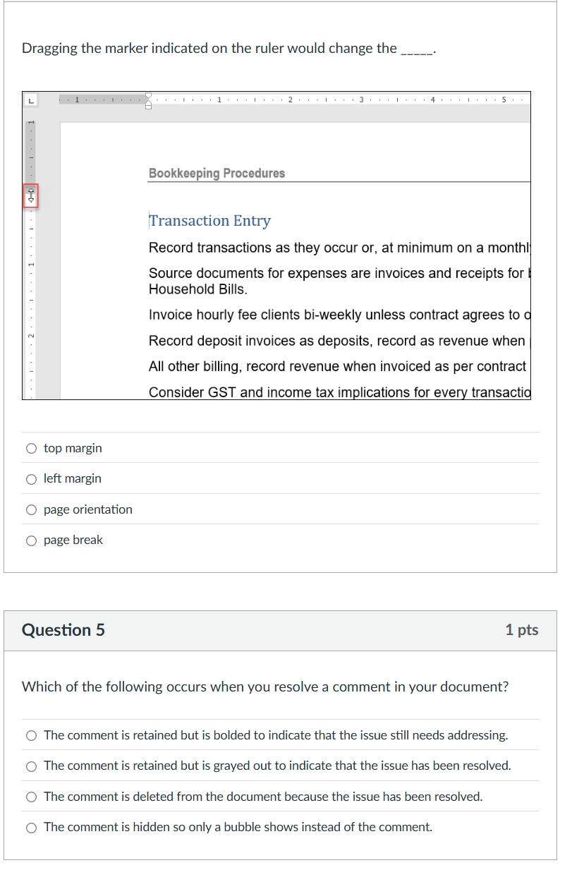 a Bookkeeping Procedures Transaction Entry Record