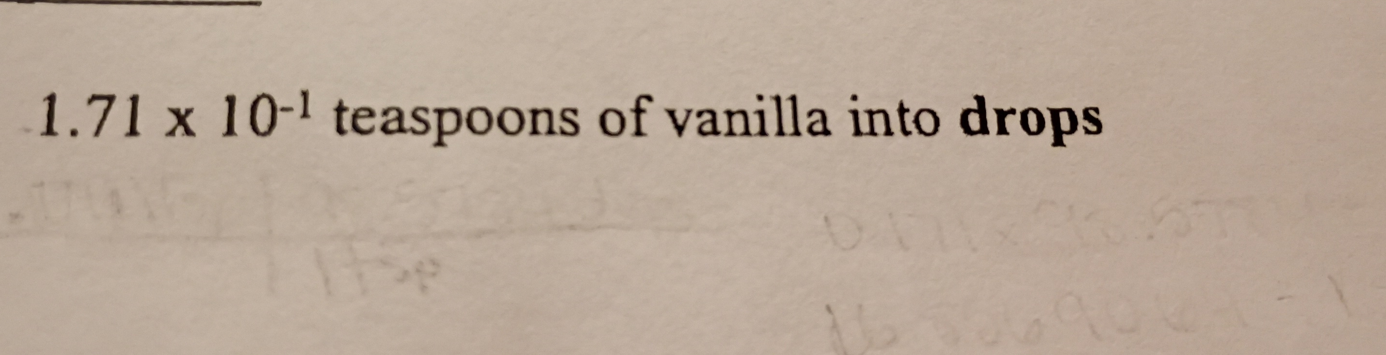 Make a Pickett fence to show work 1.71 x 10-1