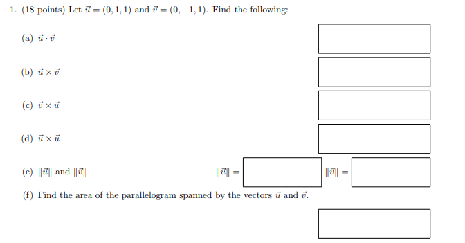 can we work on this problem 1. (18 points) Let u