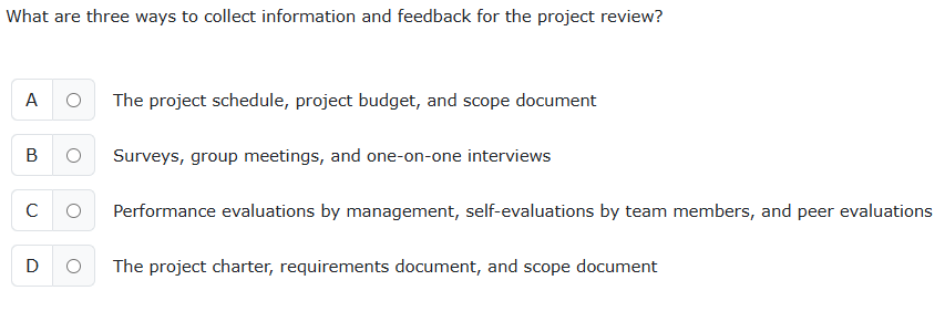 please What are three ways to collect information