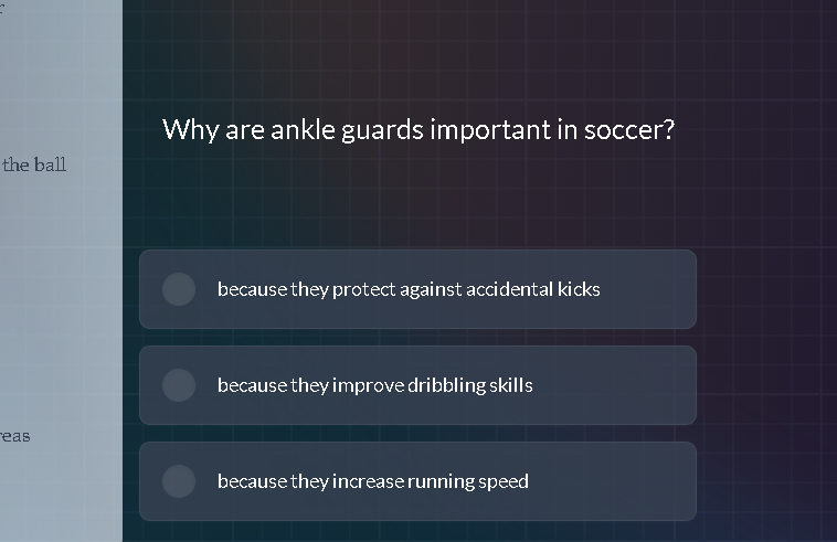 Why are ankle guards important in soccer? the