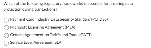 solve Which of the following regulatory