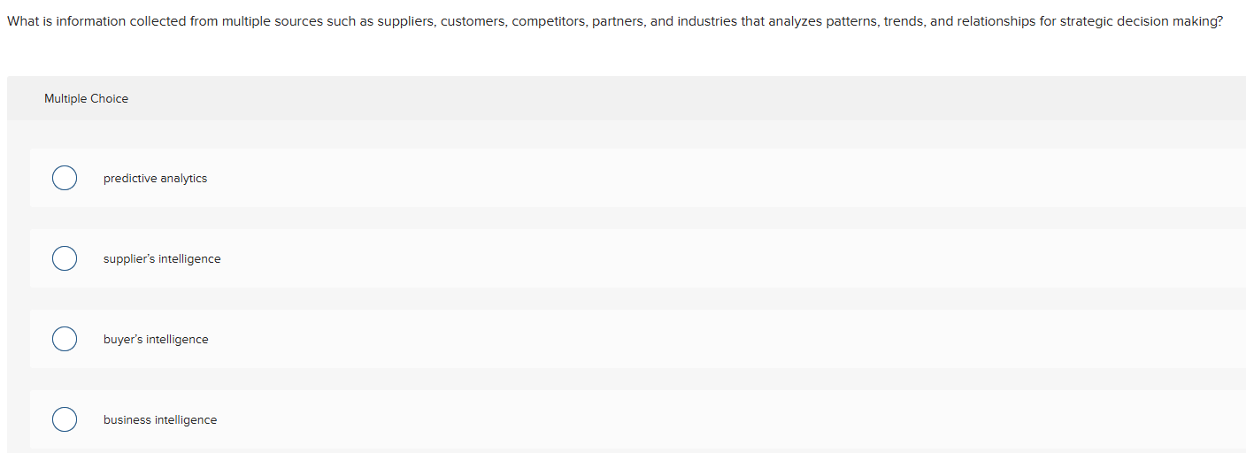h What is information collected from multiple