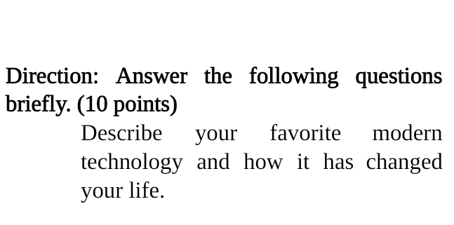 Give me answer Direction: Answer the following