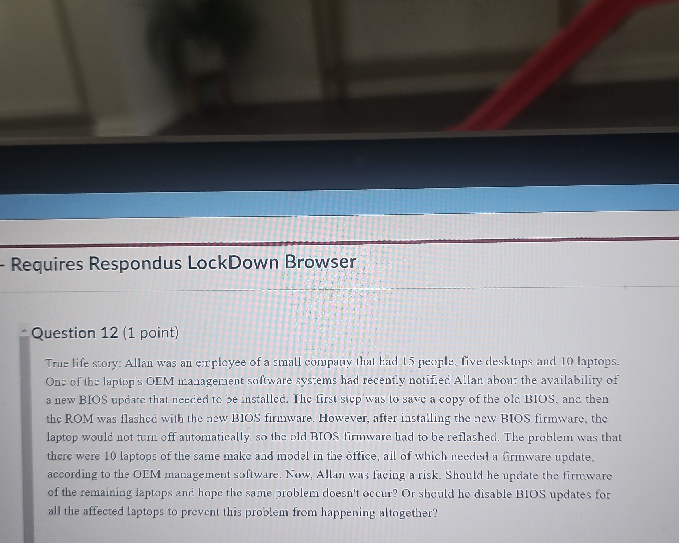 Solve - Requires Respondus LockDown Browser ~