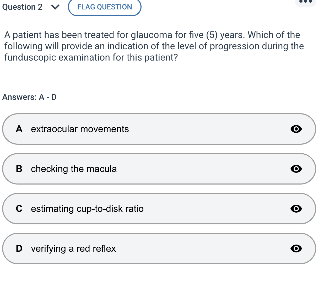 what is the answer? Question 2 V FLAG QUESTION A