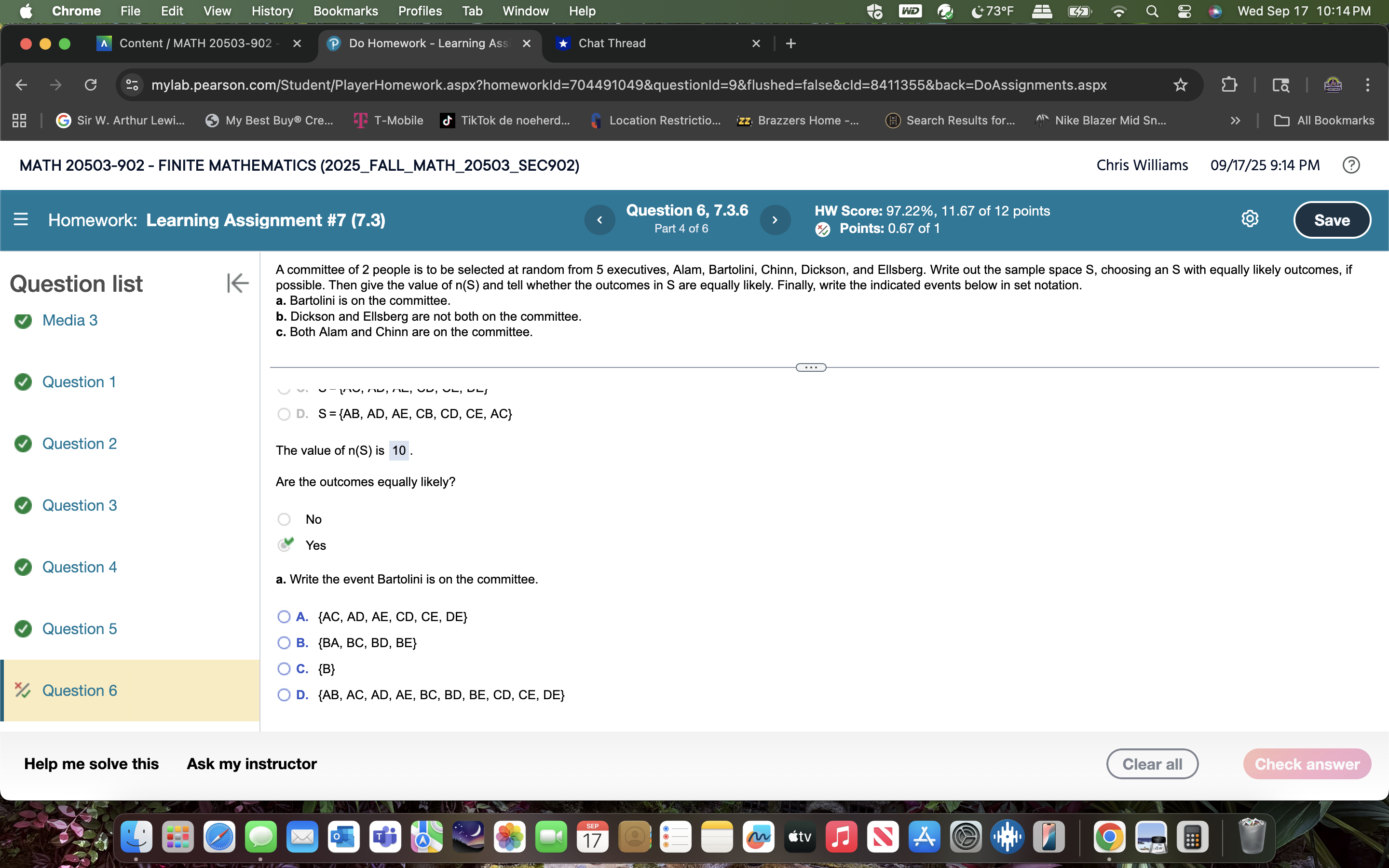 solve for this step Chrome File Edit View History