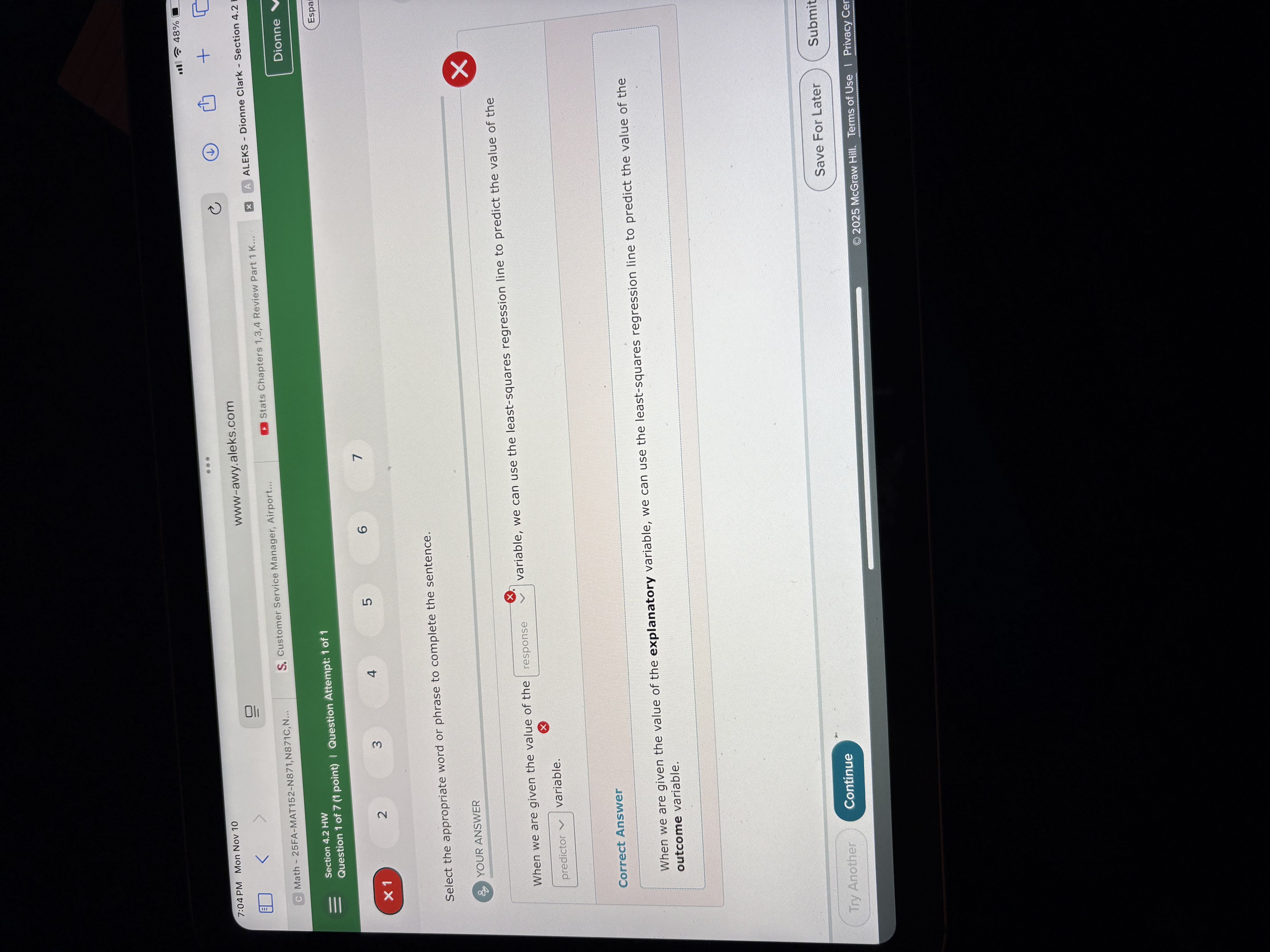 7:04 PM Mon Nov 10 .. . 1 48% C +