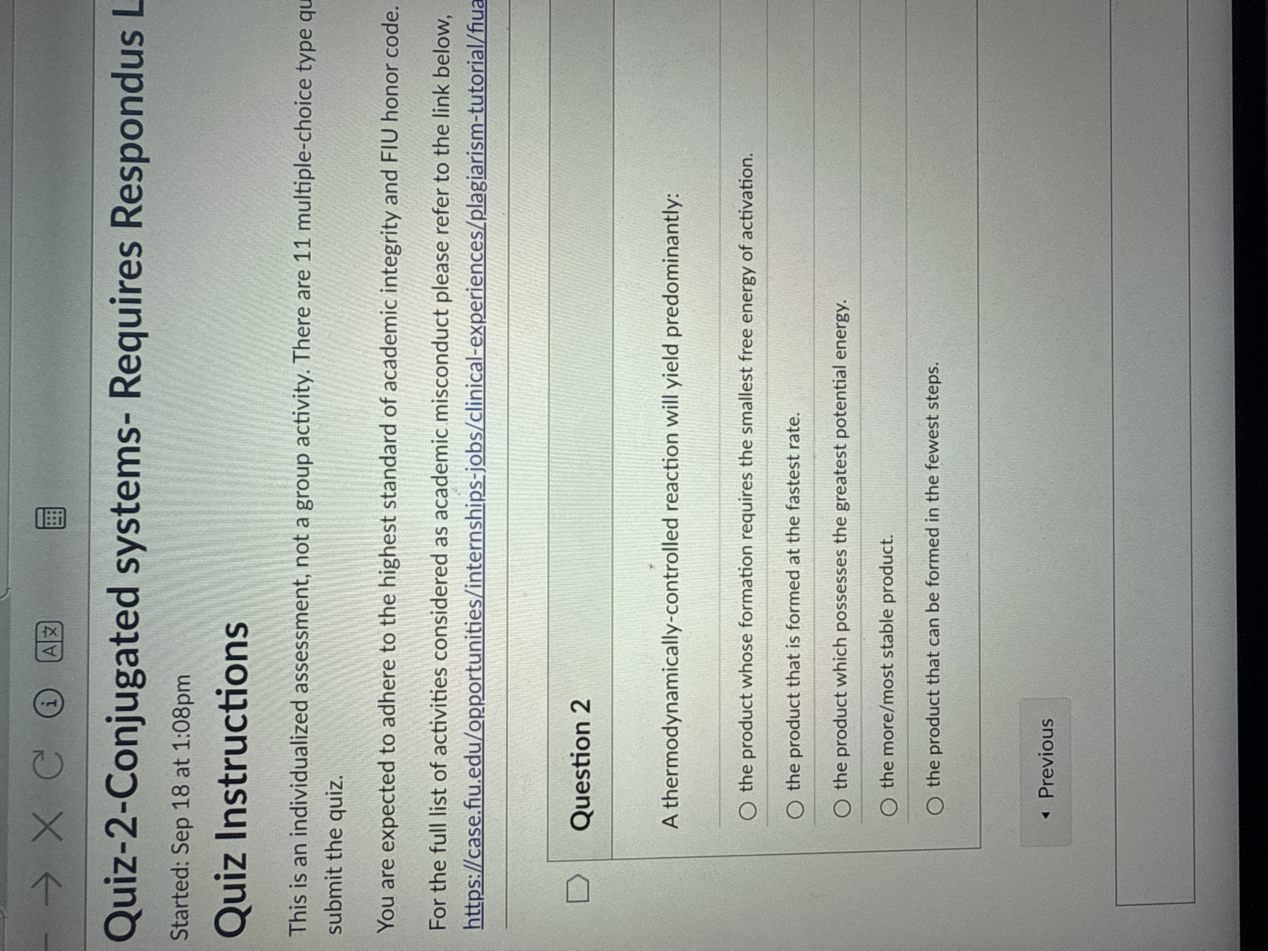 which answer is correct - X C @ Quiz-2-Conjugated