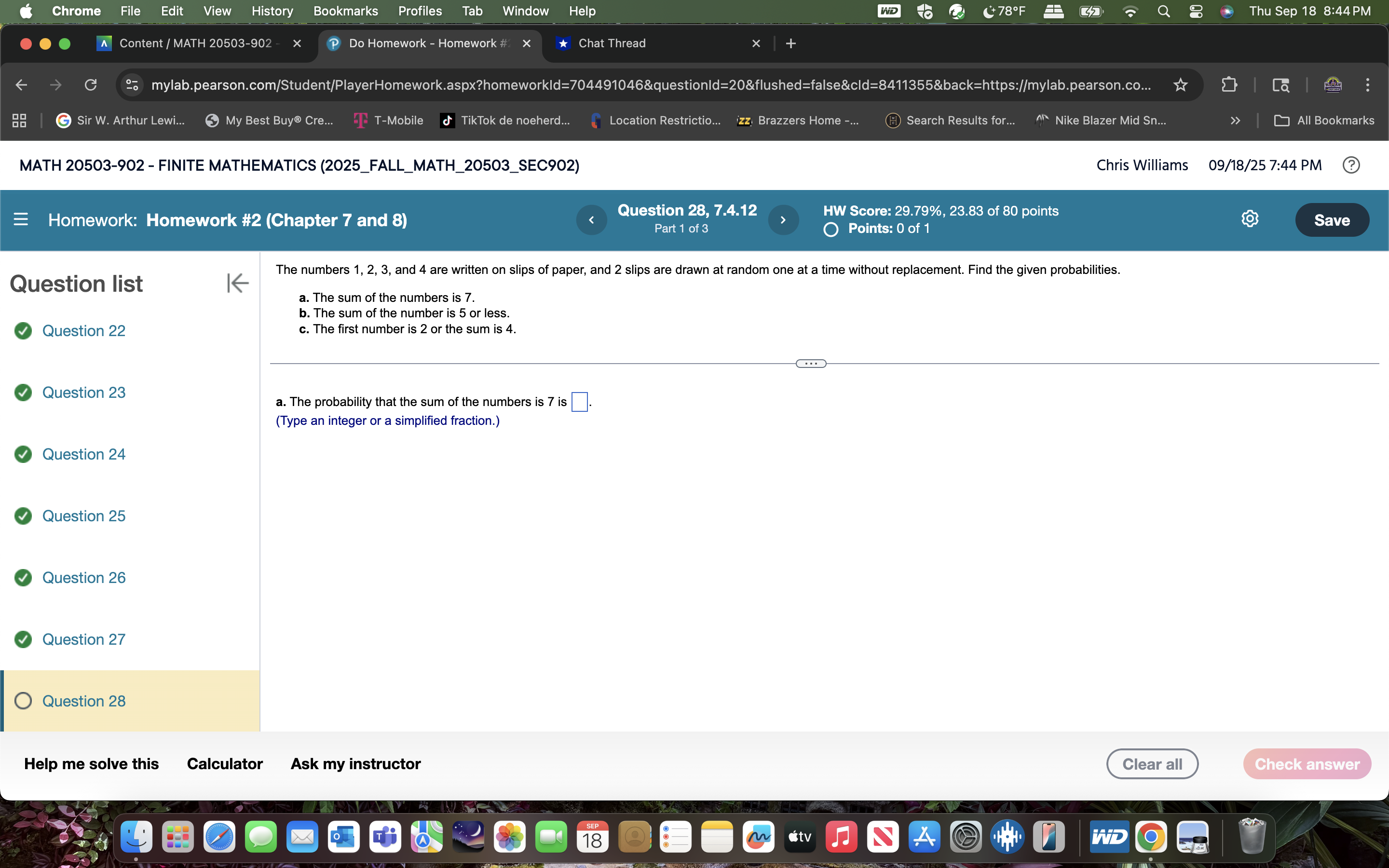solve for this Chrome File Edit View History