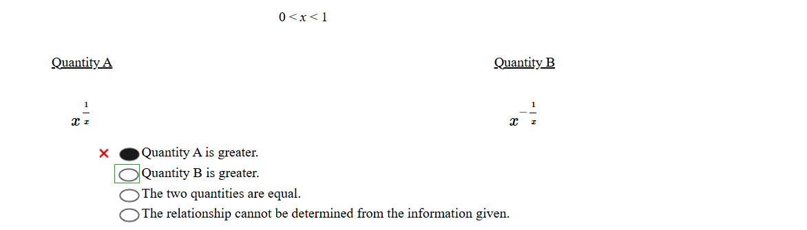 which quantity is greater Quantity A Quantity B 1