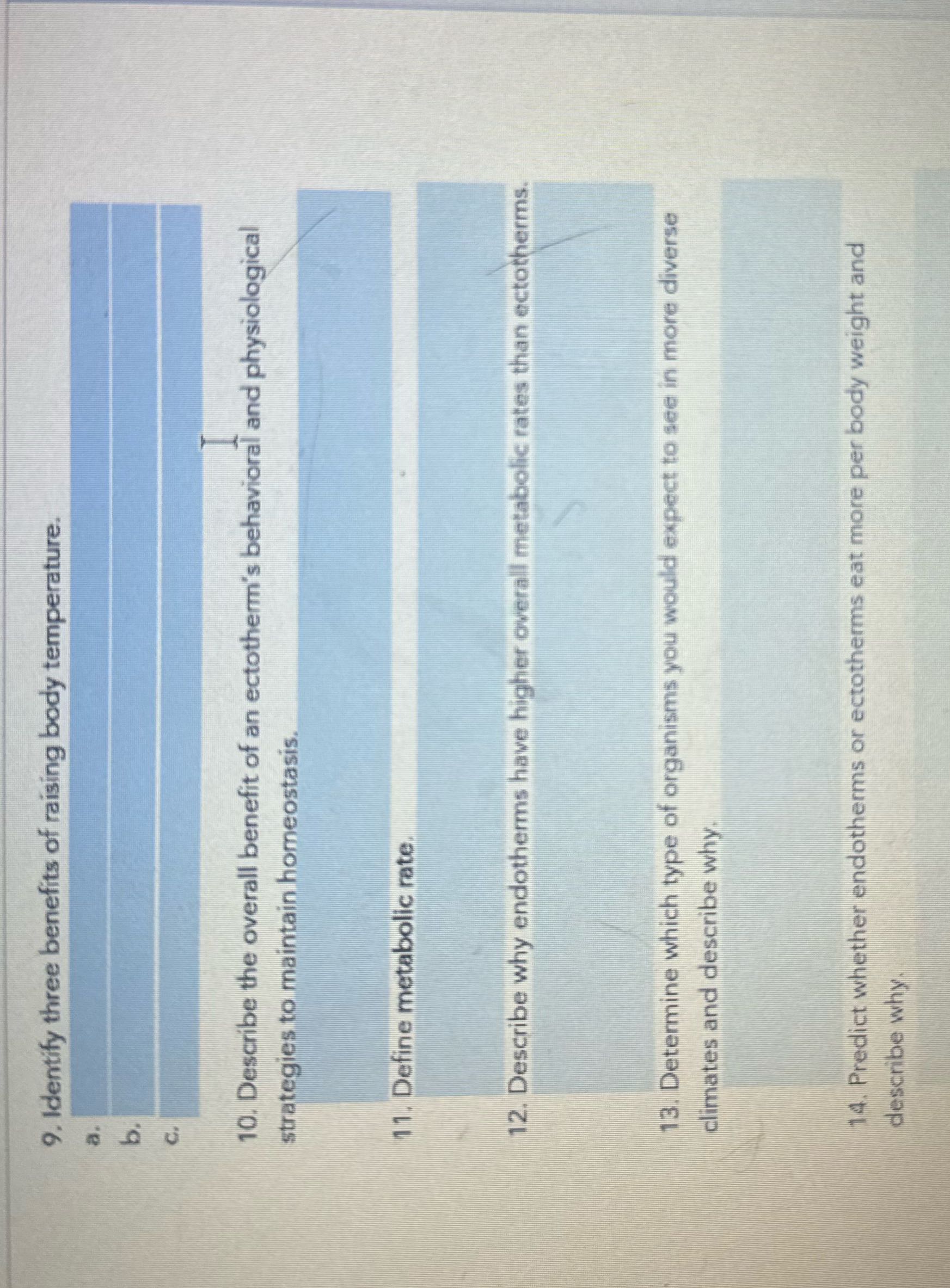 Can you answer these questions? 9. Identify three