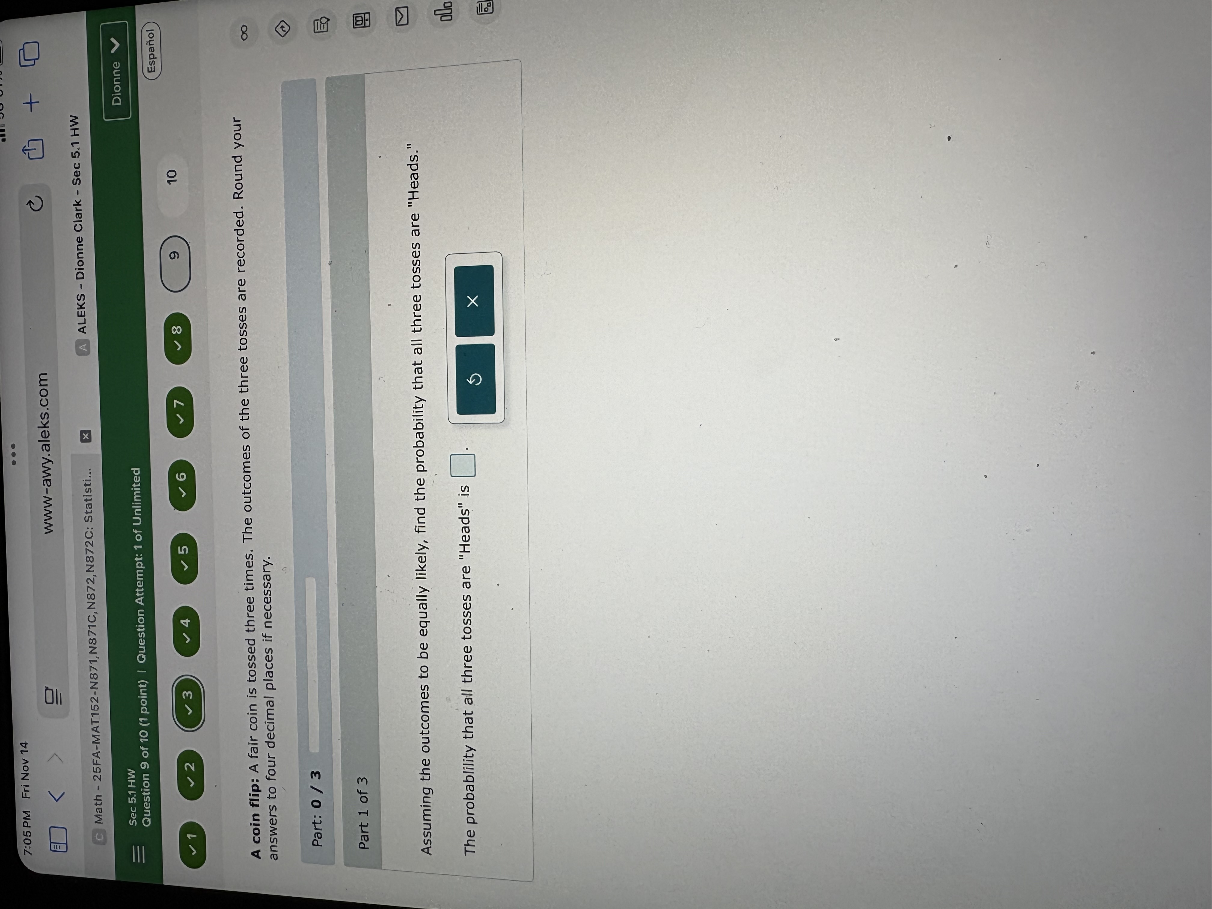 7:05 PM Fri Nov 14 . . .