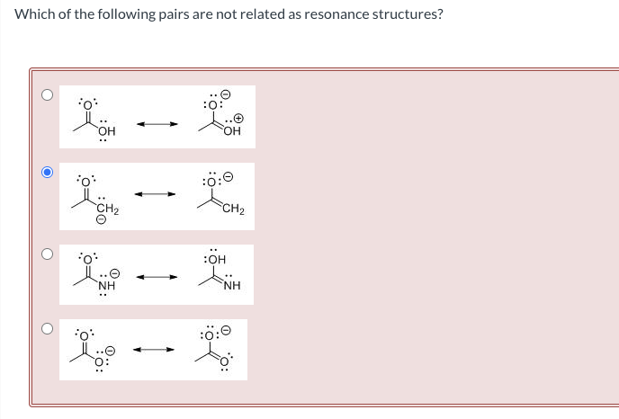 help me solve Which of the following pairs are