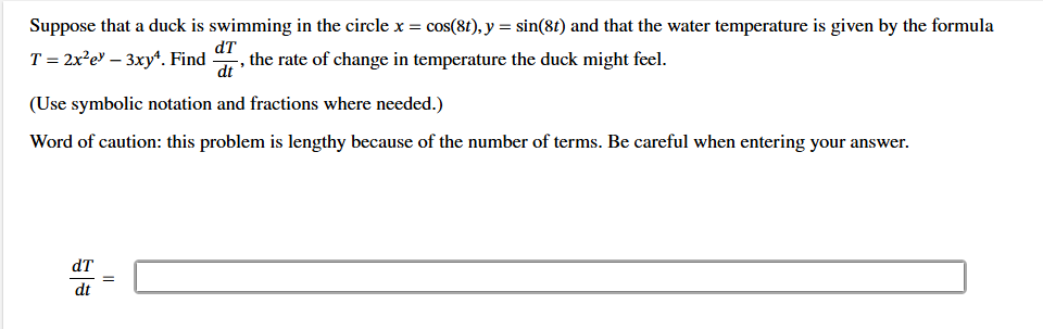 can we work on this problem Suppose that a duck