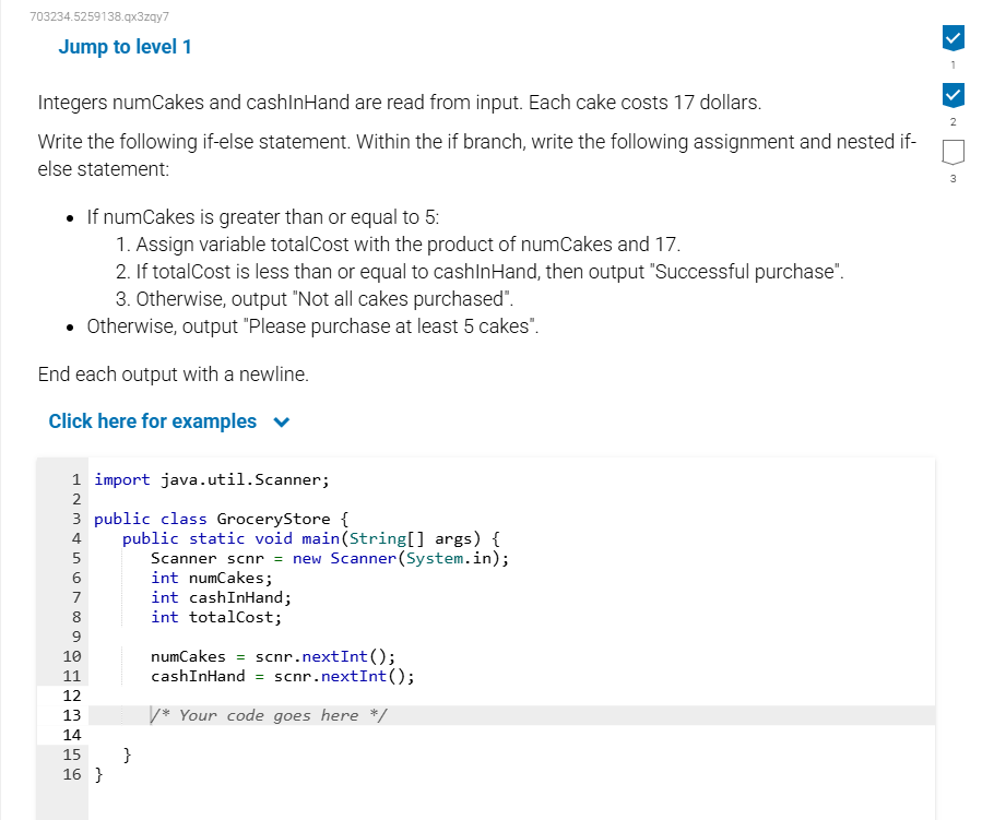 solve 703234.5259138.qx3zqy7 Jump to level 1 V