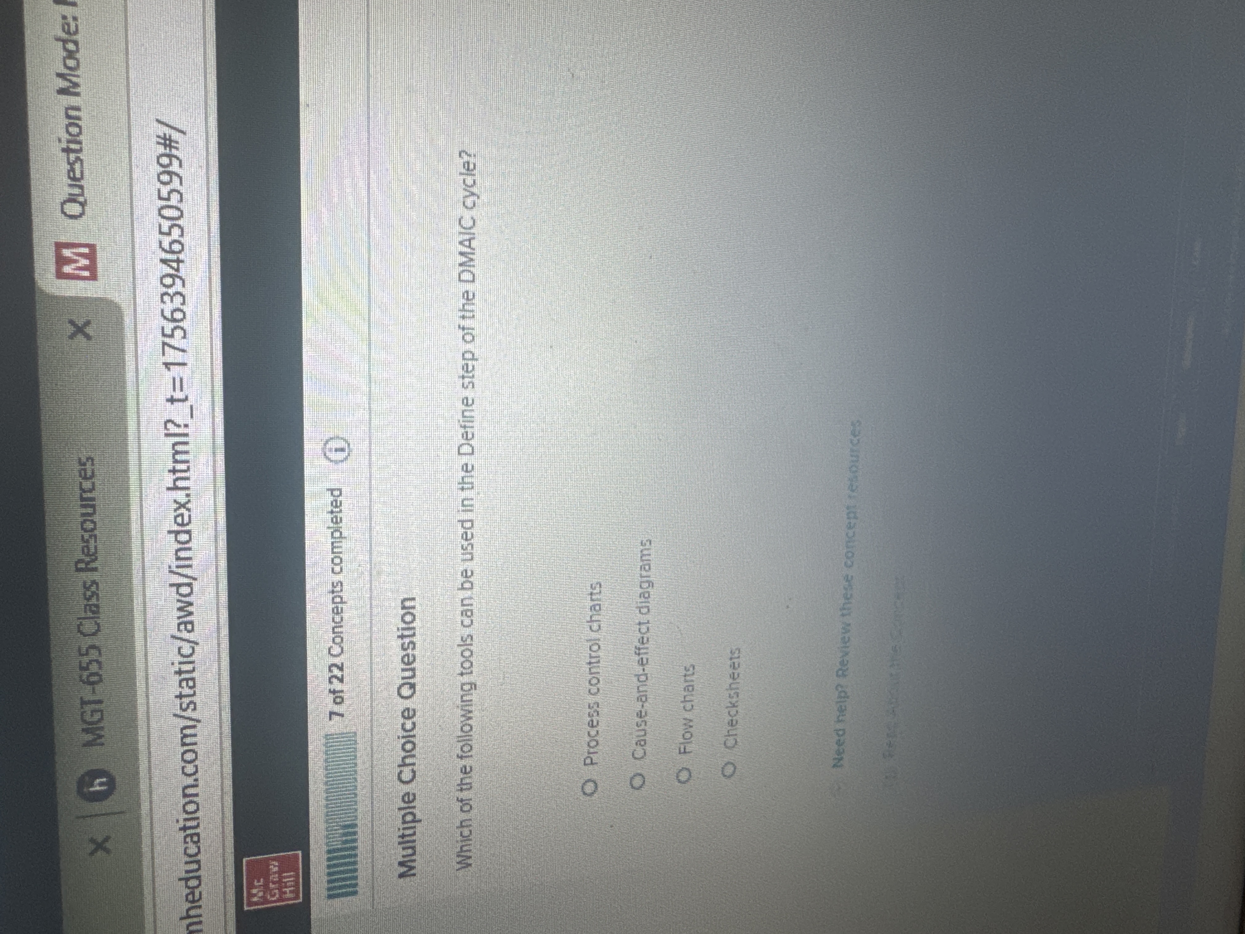 What is the answer? X h MGT-655 Class Resources X