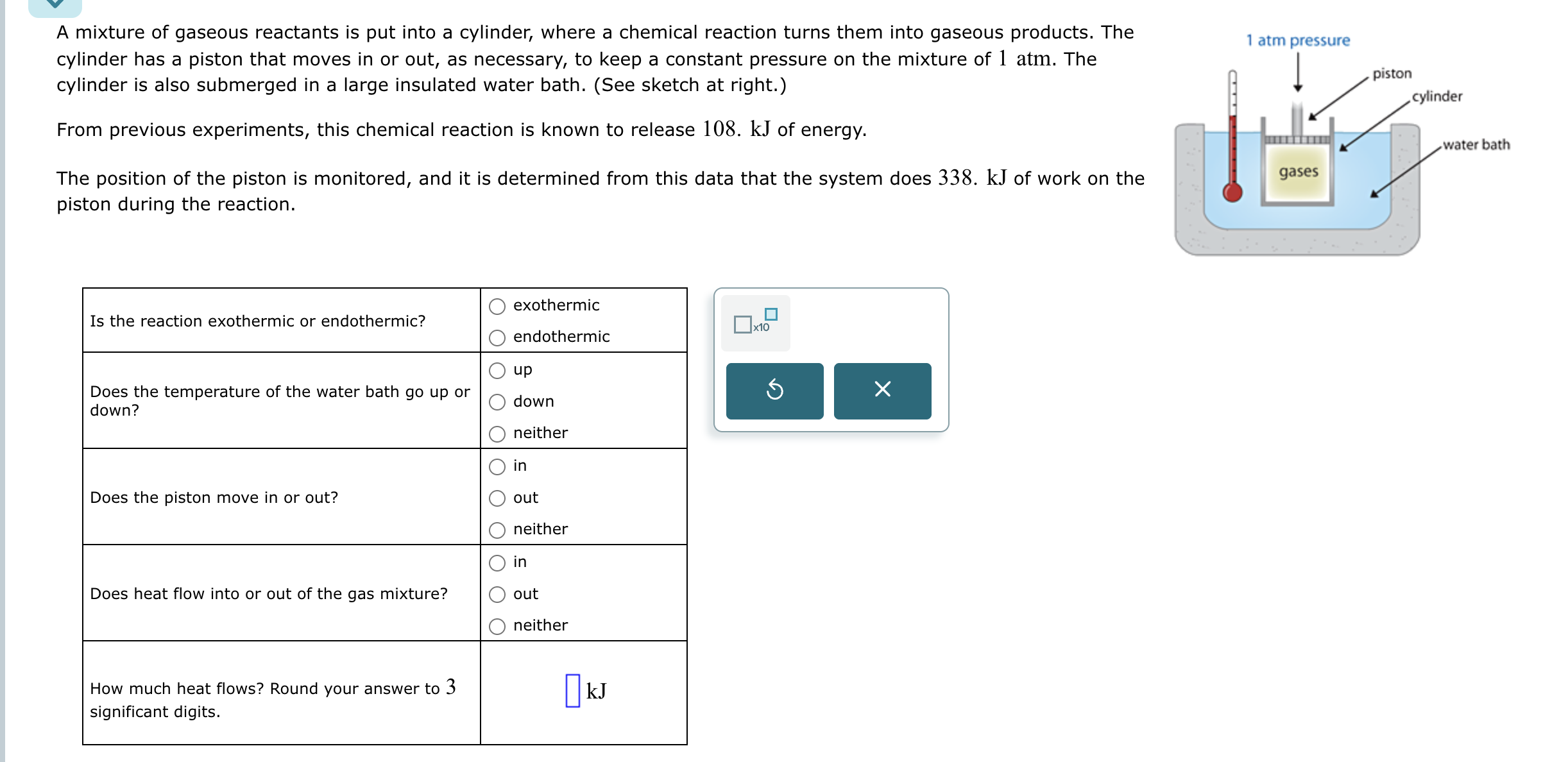 solv Vv A mixture of gaseous reactants is put