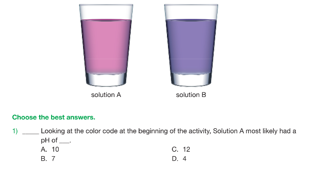 find the answer solution A solution B Choose the