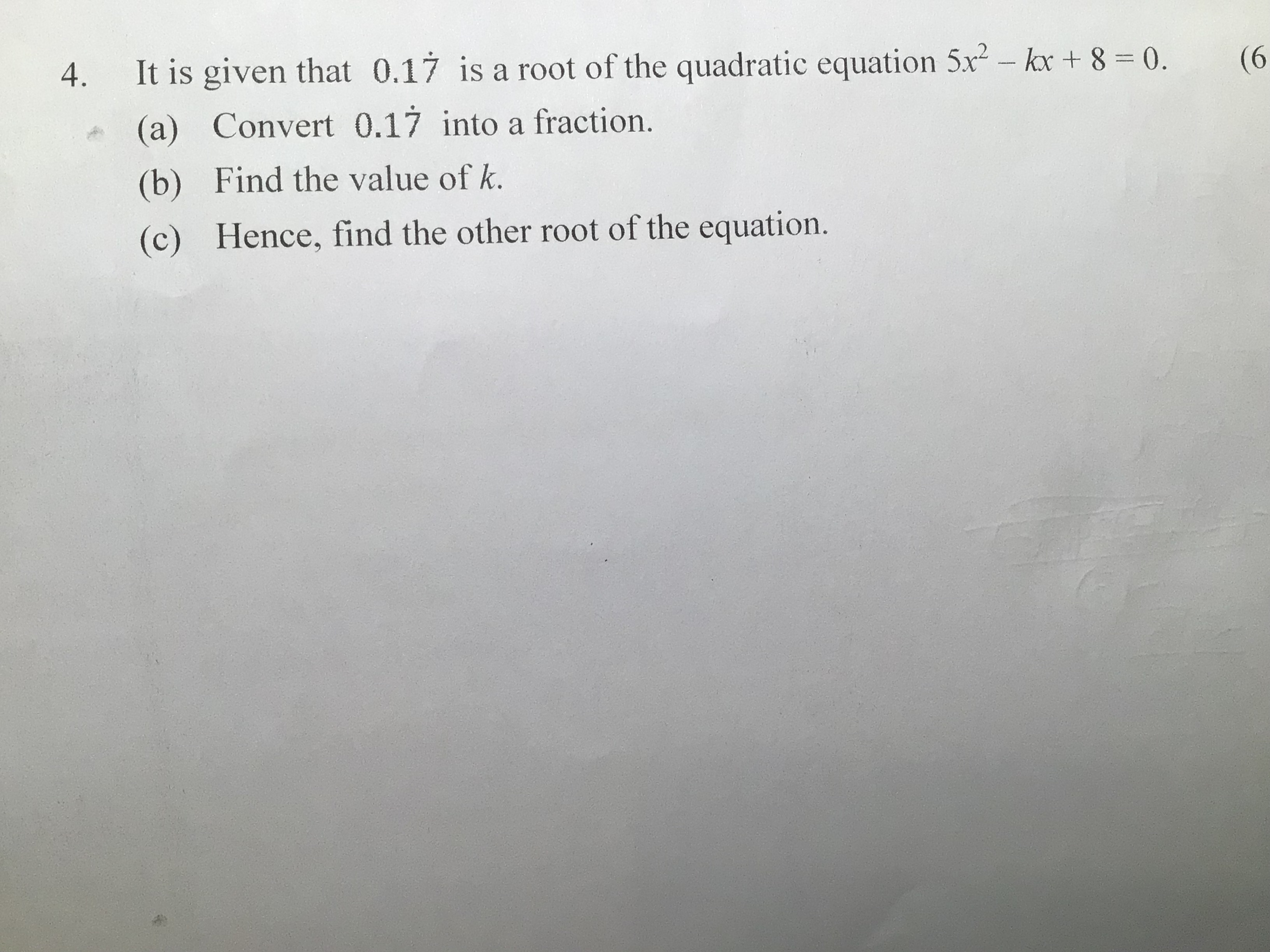 Complete this question of part a, b and c by