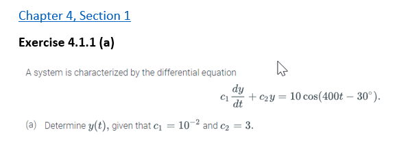 Chapter 4, Section 1 Exercise 4.1.1 (a) A system
