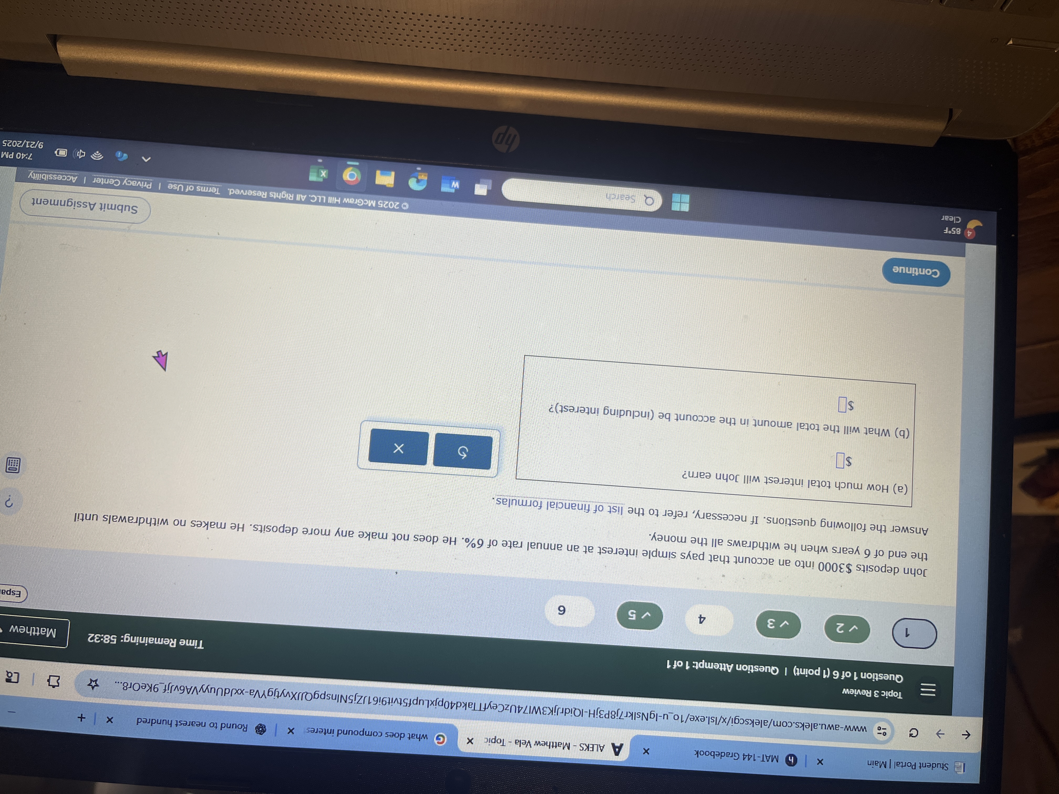 solve Gwhat does compound interes x Round to