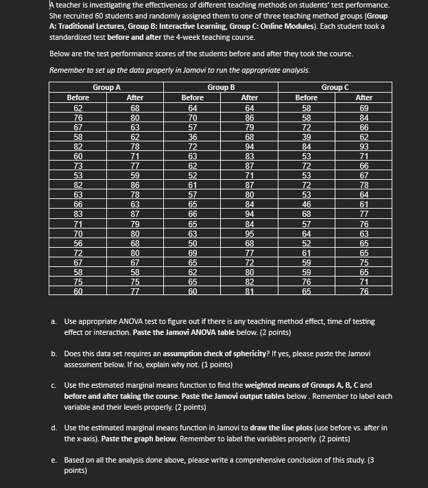 Please show screenshots from Jamovi when