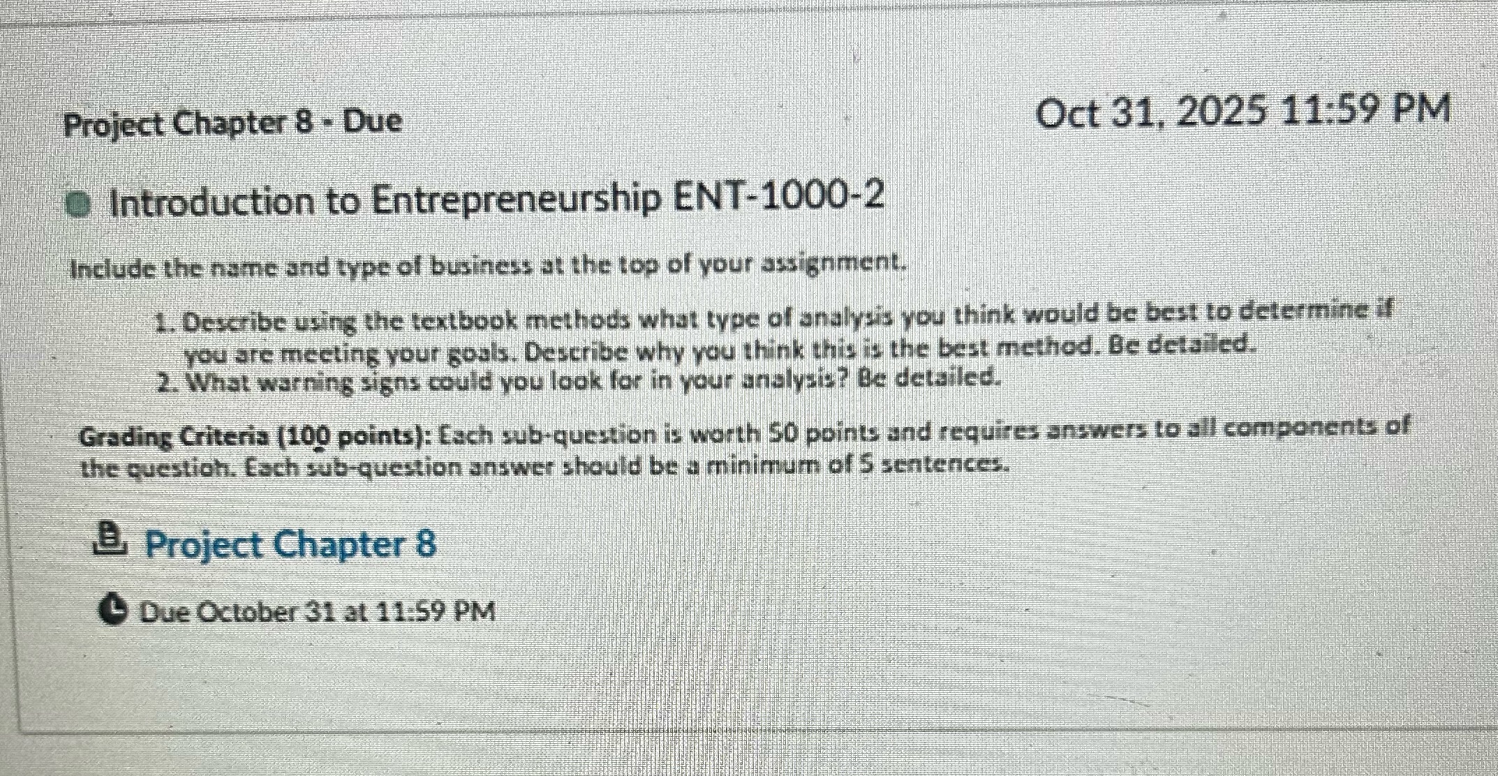 For this project, we were asked to come up with a